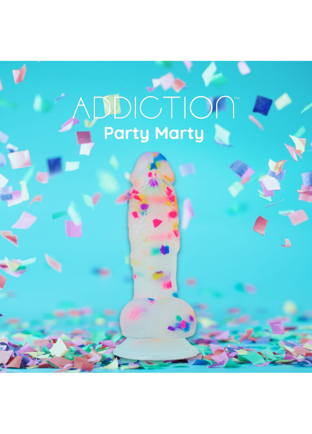 Фаллоимитатор с конфетти - PARTY MARTY ADDICTION (252022395)
