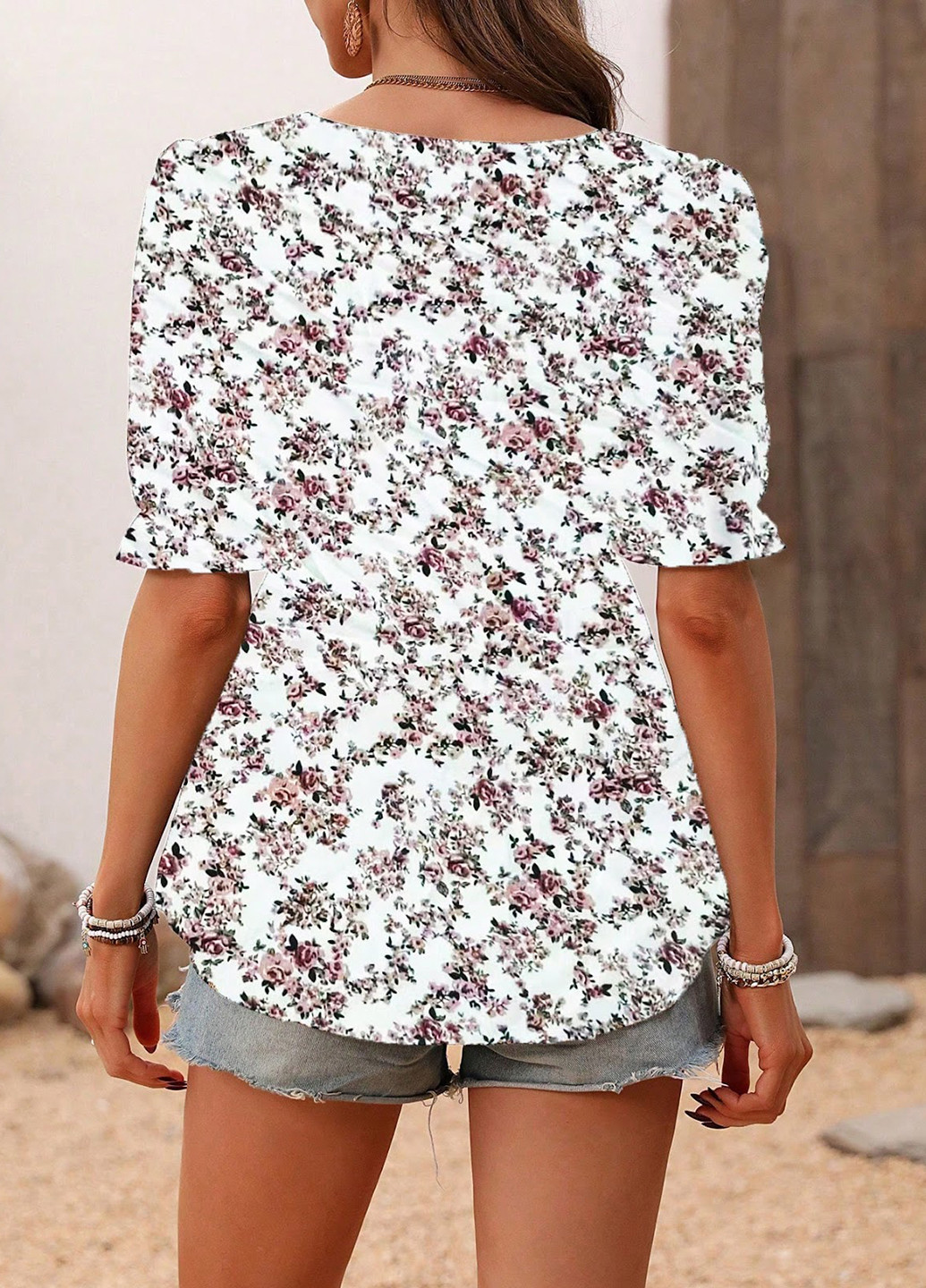 Комбинированная блуза SHEIN