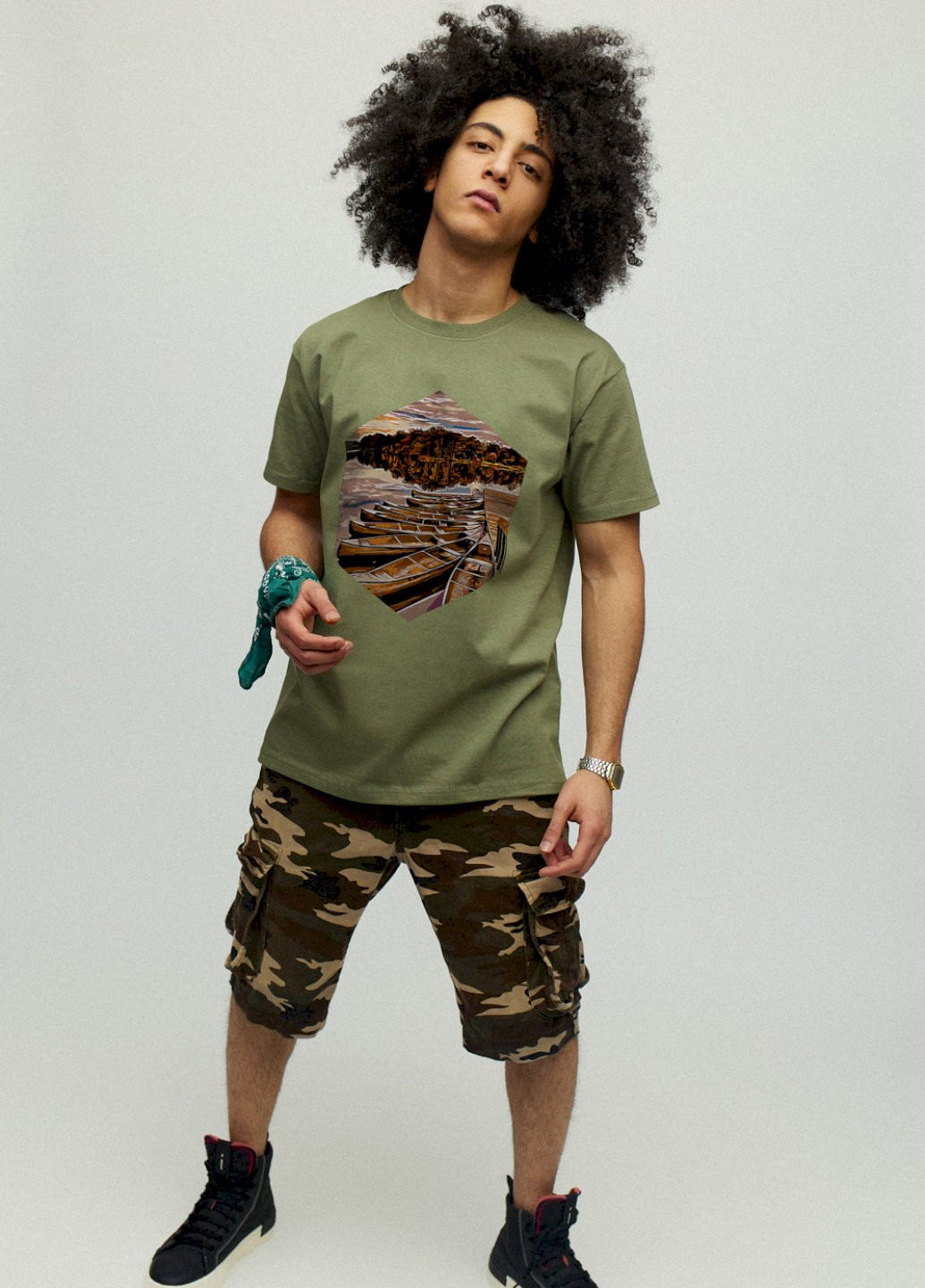 Хакі (оливкова) футболка чоловіча YAPPI