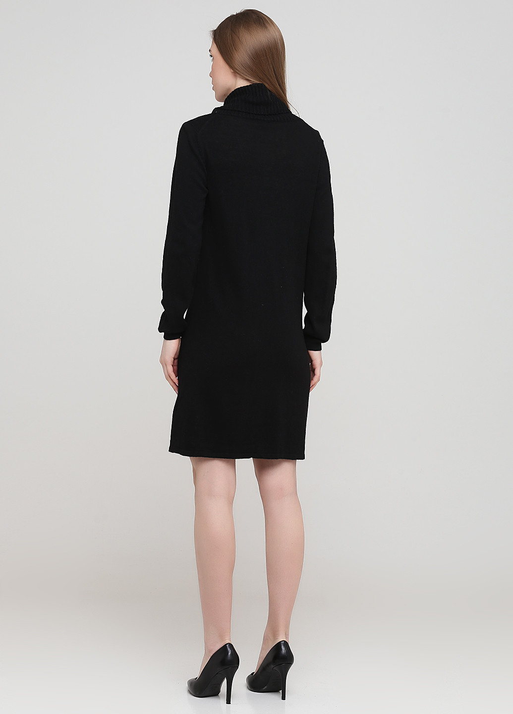 Черное кэжуал платье платье-свитер Esmara однотонное
