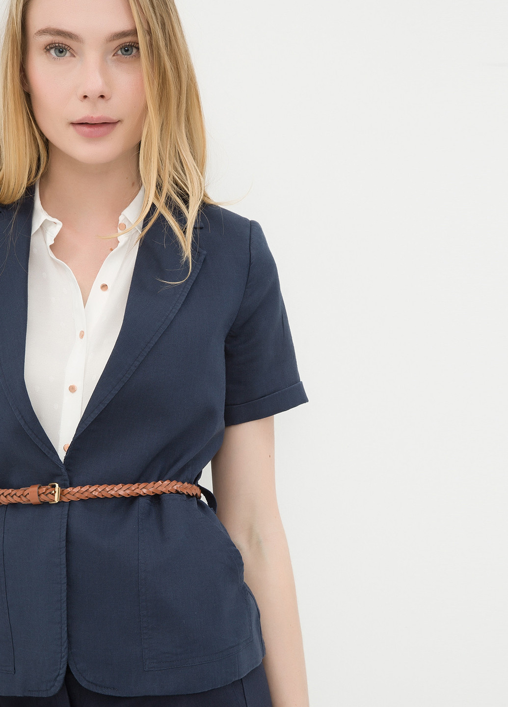 Темно-синий женский жакет KOTON однотонный - демисезонный