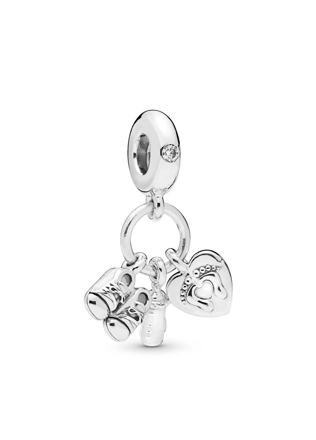 Серебряная подвеска-шарм "Мой малыш" для браслетов Пандора 798106CZ No Brand (252433463)