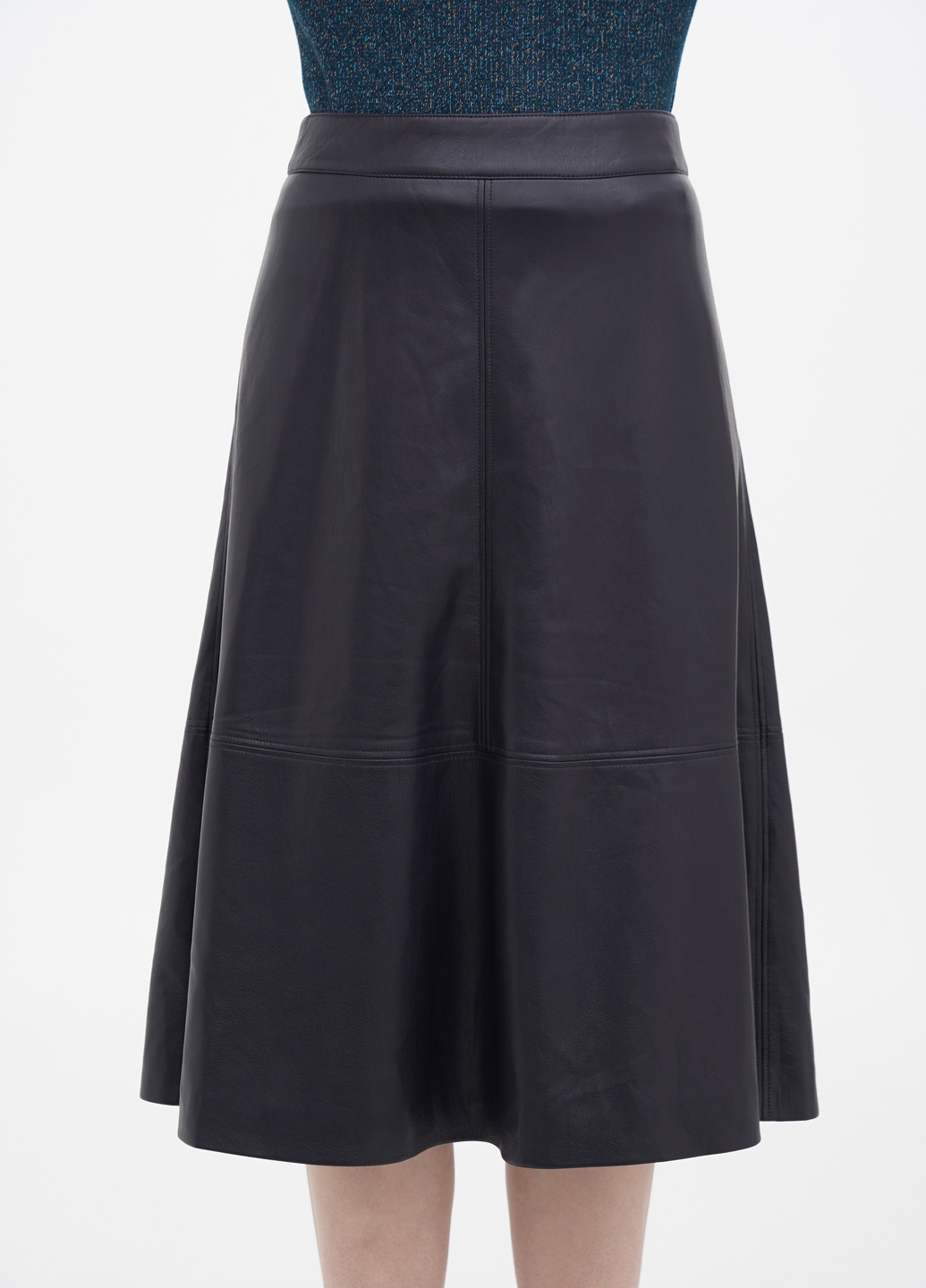 Темно-синяя кэжуал однотонная юбка Comma
