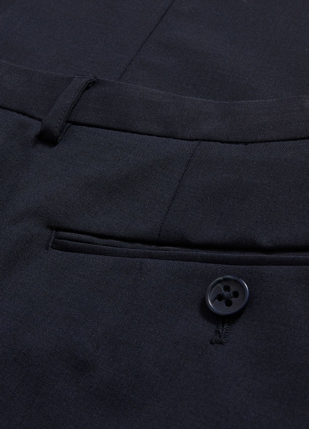 Темно-синие классические демисезонные зауженные брюки C&A