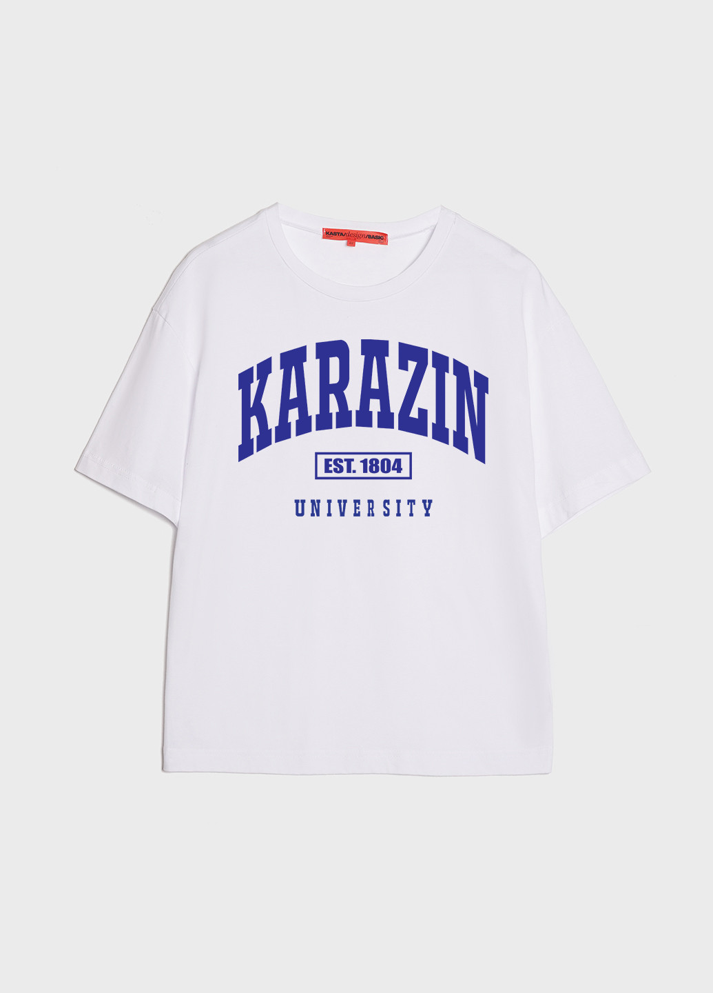 Белая летняя футболка оверсайз karazin KASTA design