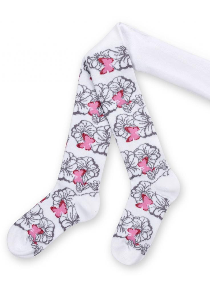Колготки с серыми цветочками на белом фоне (M0C0301-0979-3G-gray white) BNM (202365450)