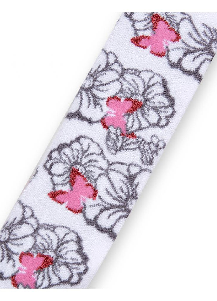Колготки с серыми цветочками на белом фоне (M0C0301-0979-3G-gray white) BNM (202365450)