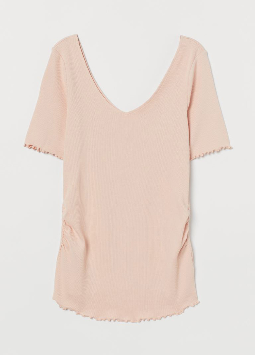 Светло-розовая летняя футболка для беременных H&M