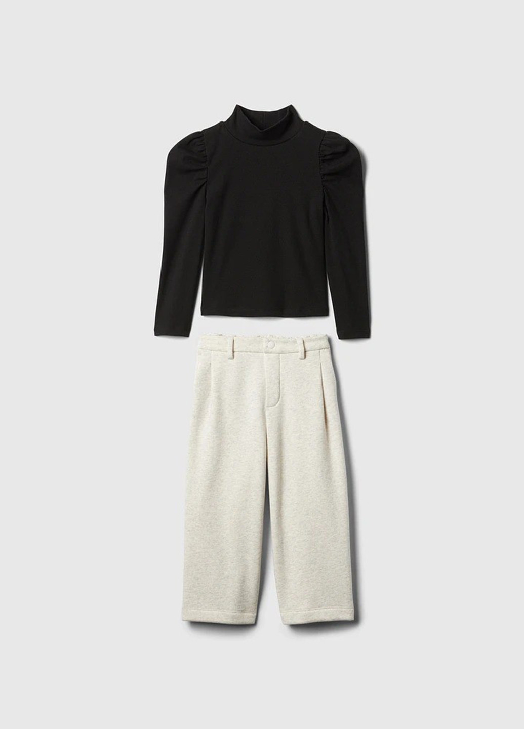 Чорно-білий демісезонний комплект (лонгслів, брюки) Gap
