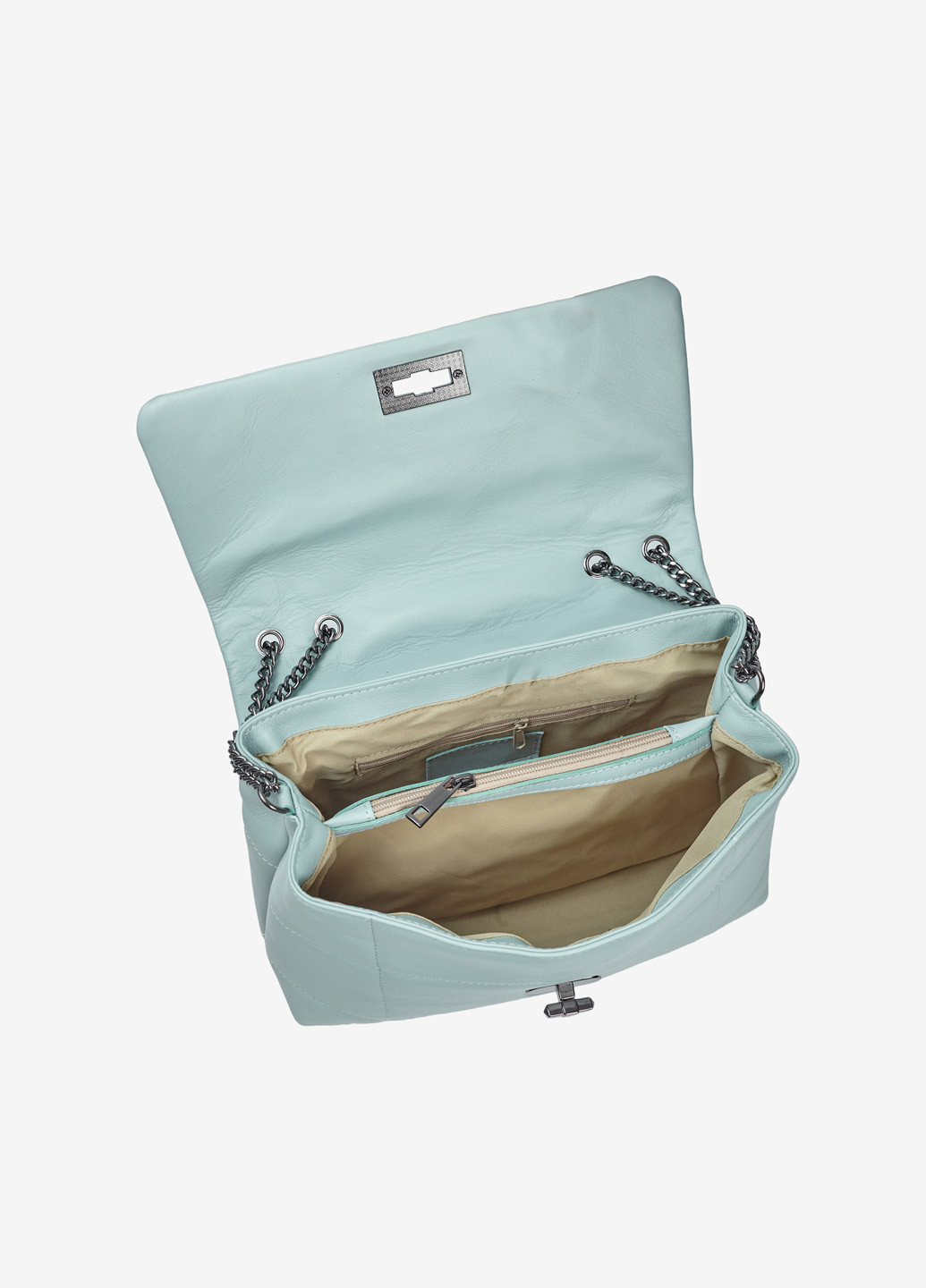 Сумка женская кожаная на цепочках кросс-боди средняя Сrossbody Nappa Regina Notte (253651129)