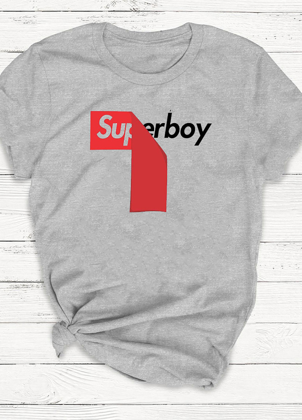 Серая футболка мужская серая superboy Zuzu