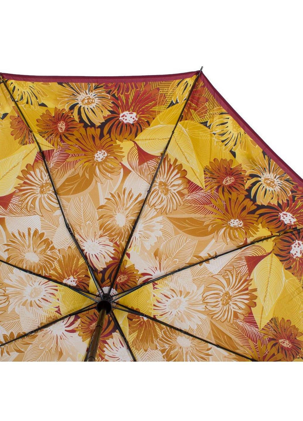 Коричневый складной зонт полный автомат 98 см Airton (197766317)