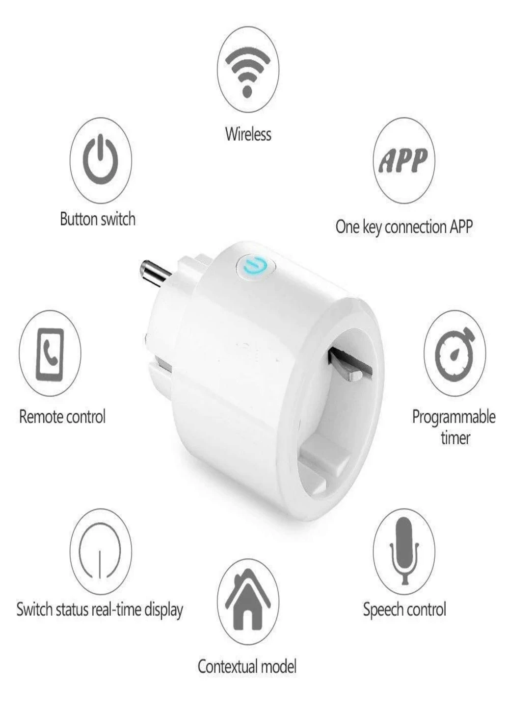 Умная Wi-Fi розетка 220В 10А недельный таймер Smart Life BSD23 (548946366) Francesco Marconi (209509510)
