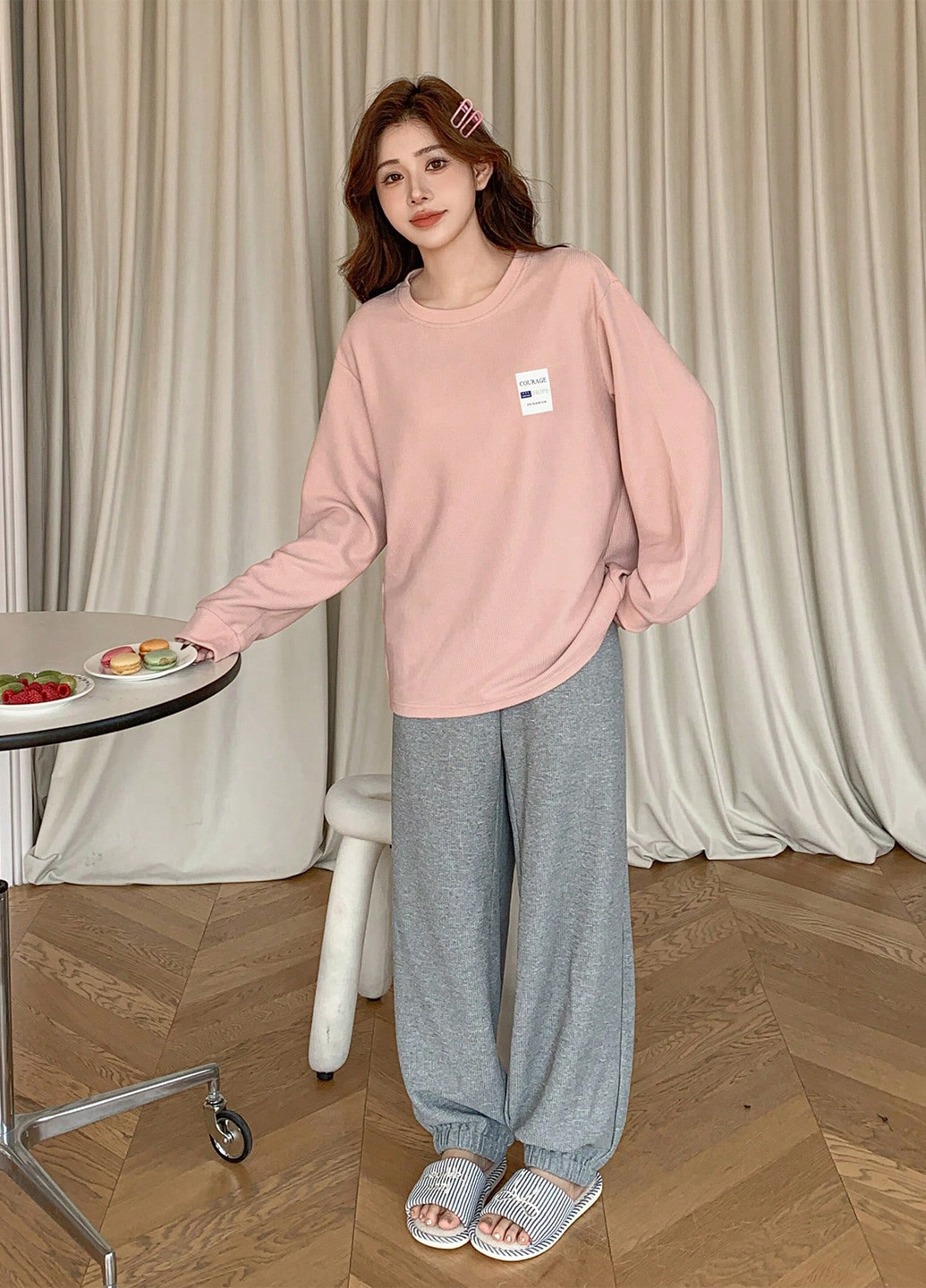 Комбинированная всесезон пижама (свитшот, брюки) свитшот + брюки SHEIN