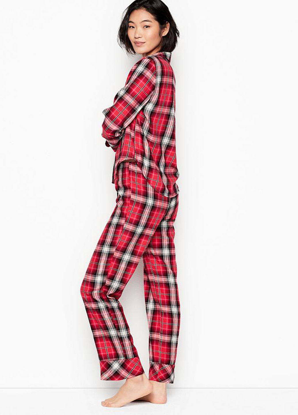 Красная всесезон пижама (рубашка, брюки) Victoria's Secret