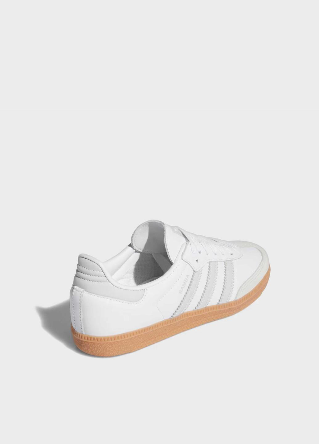 Кроссовки IE0877 adidas Samba OG White Halo Blue Gum белые демисезоны (317218287)