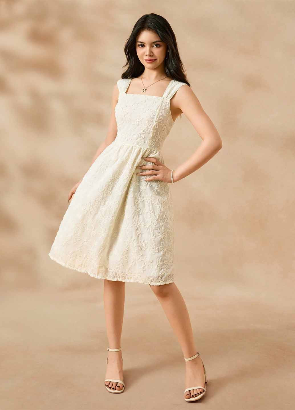 Кремова сукня SHEIN (367005722)