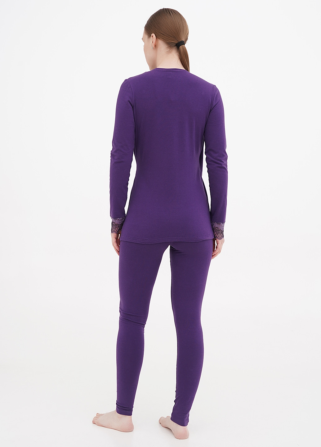 Пурпурная всесезон пижама (лонгслив, брюки) лонгслив + брюки Aniele