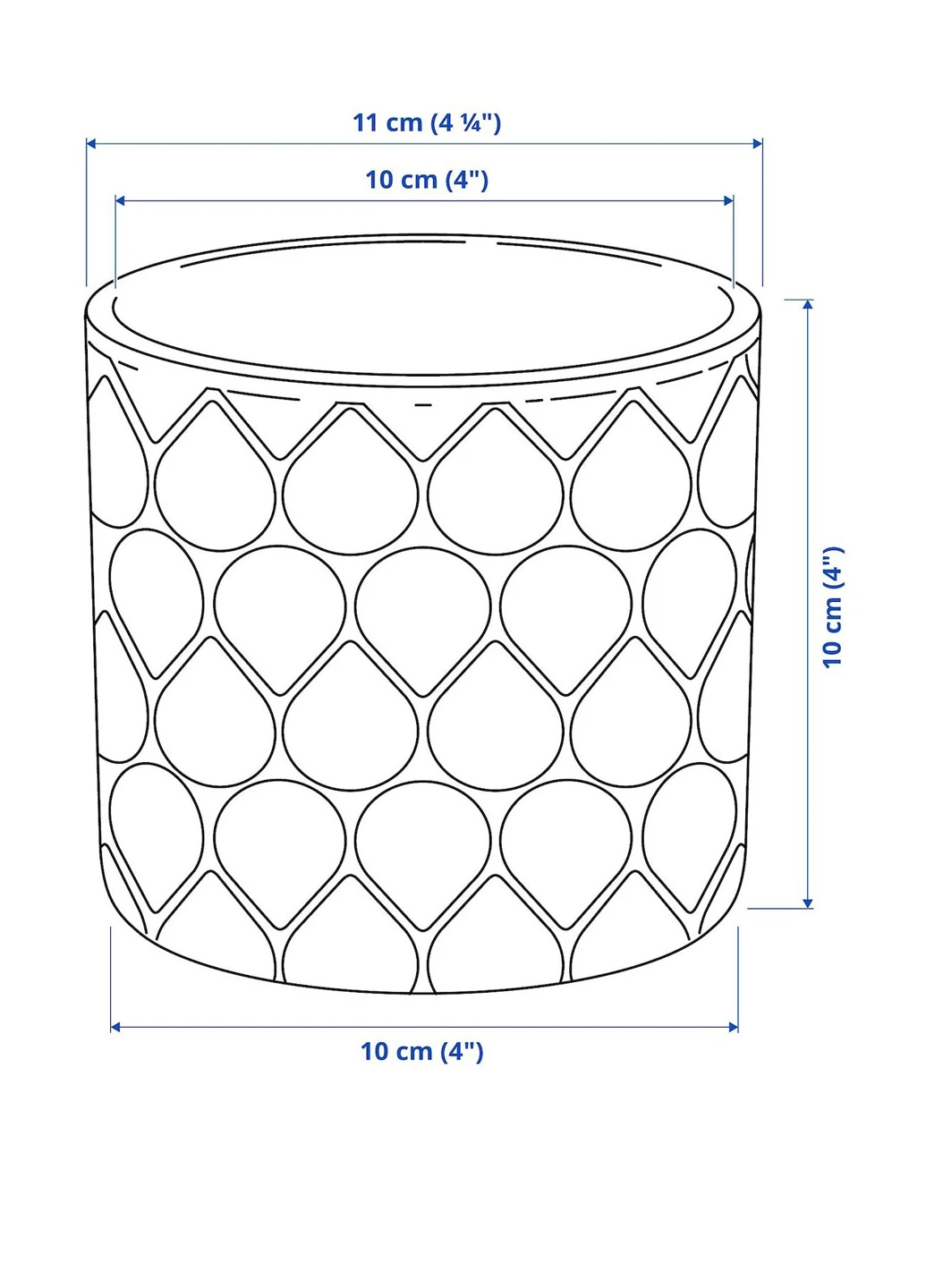 Кашпо, 10 см IKEA (293097913)