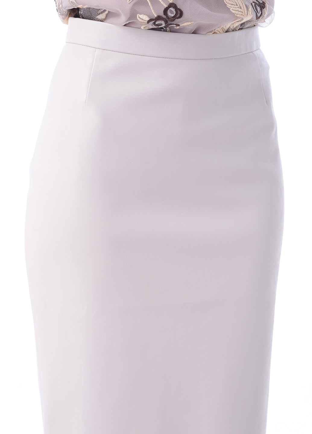 Молочная кэжуал однотонная юбка Iren Klairie карандаш