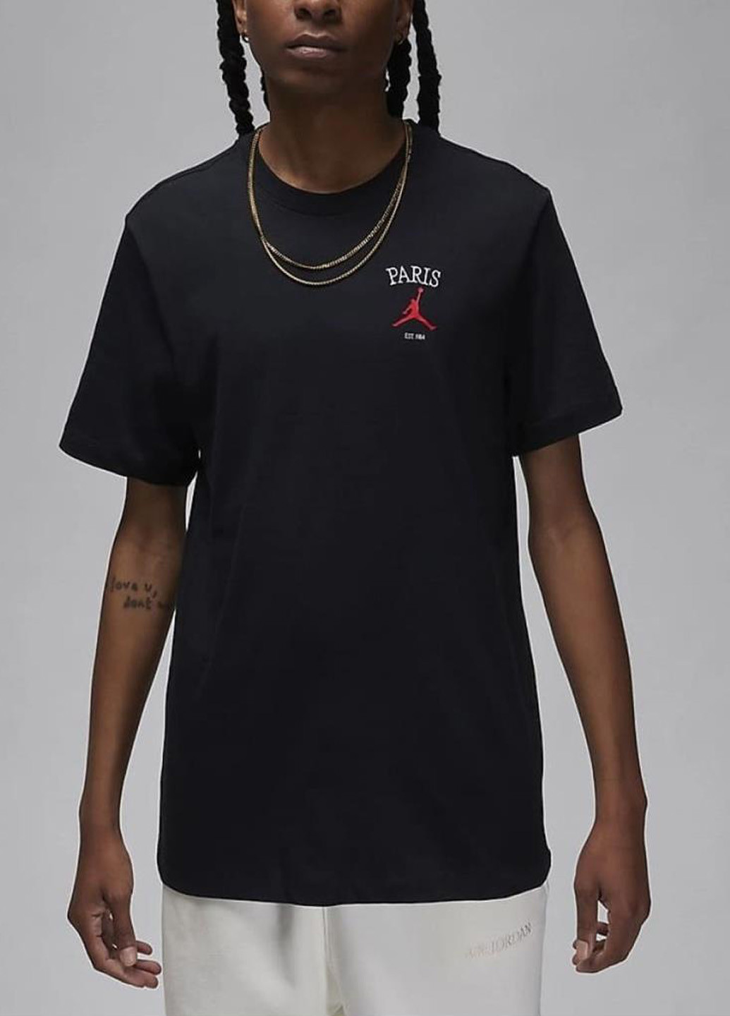 Чорна футболка hf1440-010 Jordan Paris