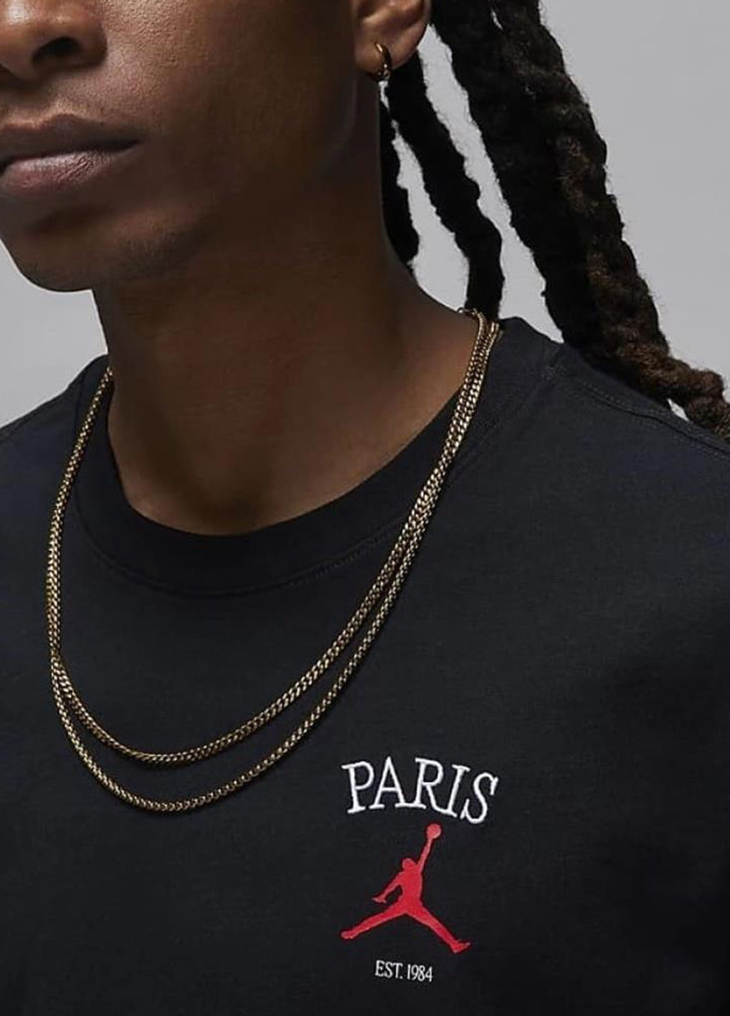 Чорна футболка hf1440-010 Jordan Paris