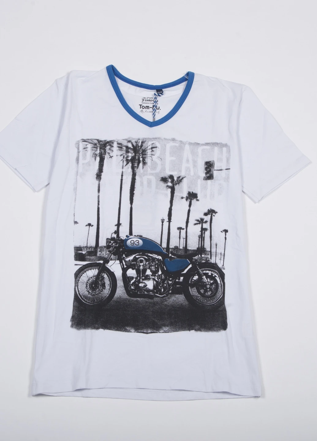 Біла літня футболка TOM DU