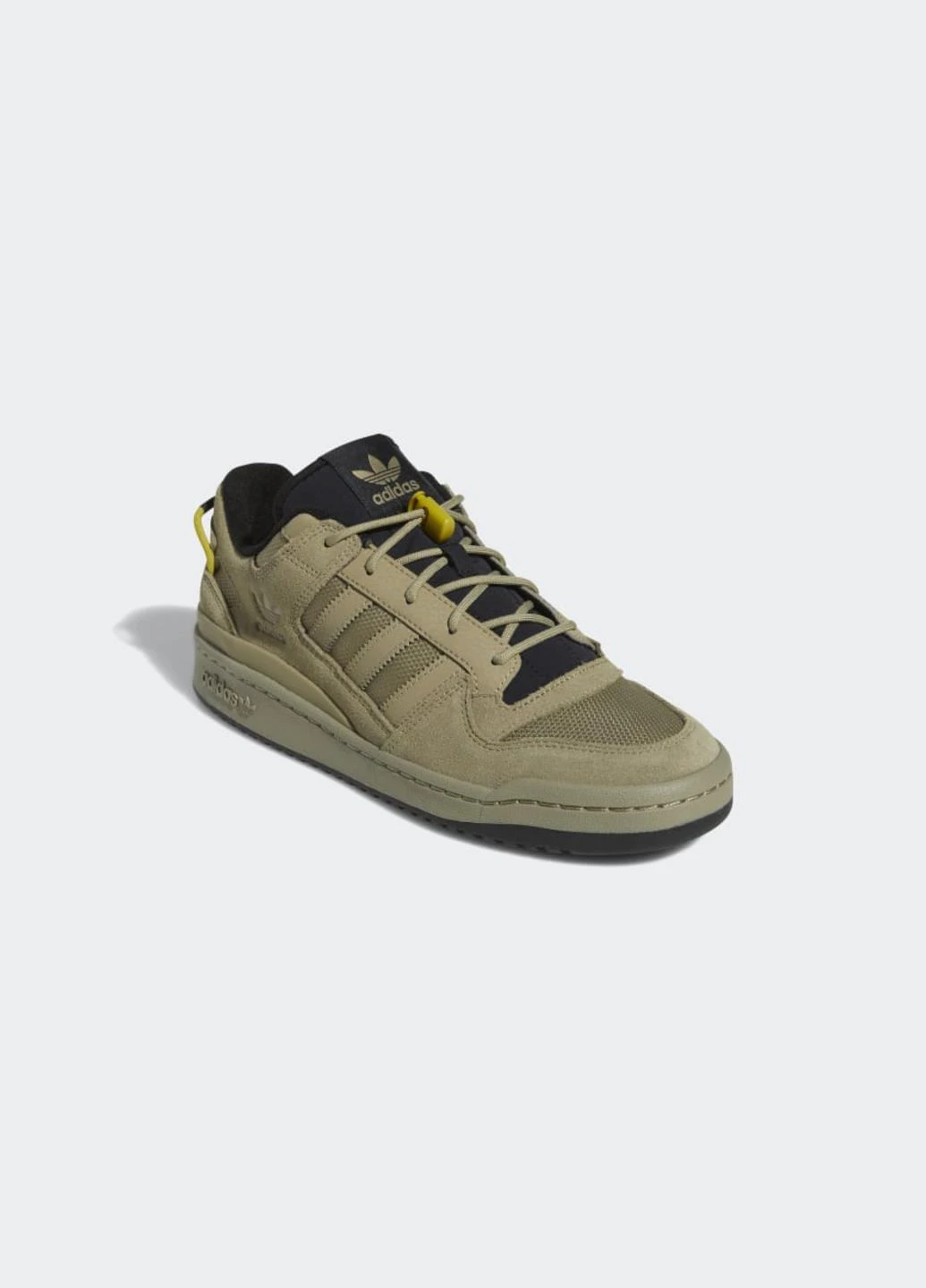 Оливковые демисезонные кроссовки gw4374 adidas FORUM LOW CL SHOES