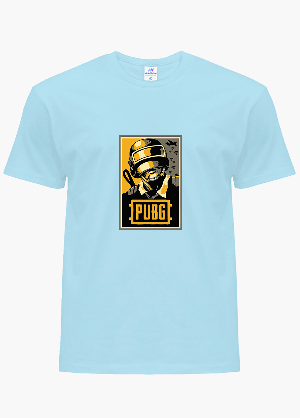 Блакитна демісезонна футболка дитяча пубг пабг (pubg) (9224-1179) MobiPrint