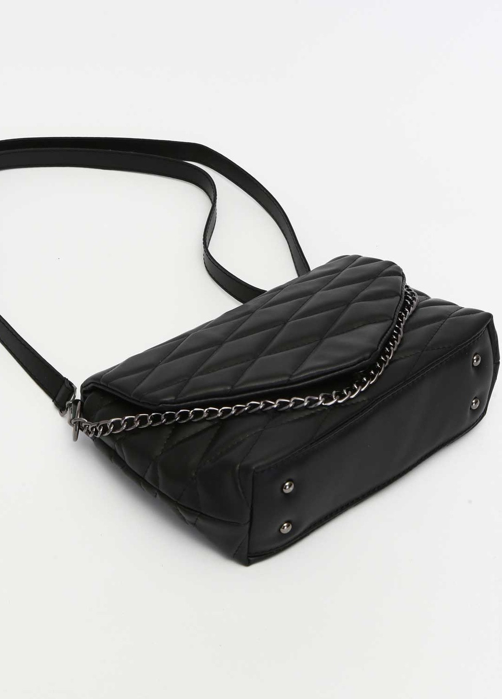 Сумка жіноча крос боді екошкіра стьобана (wel-60004) Чорна WeLassie (253982866)