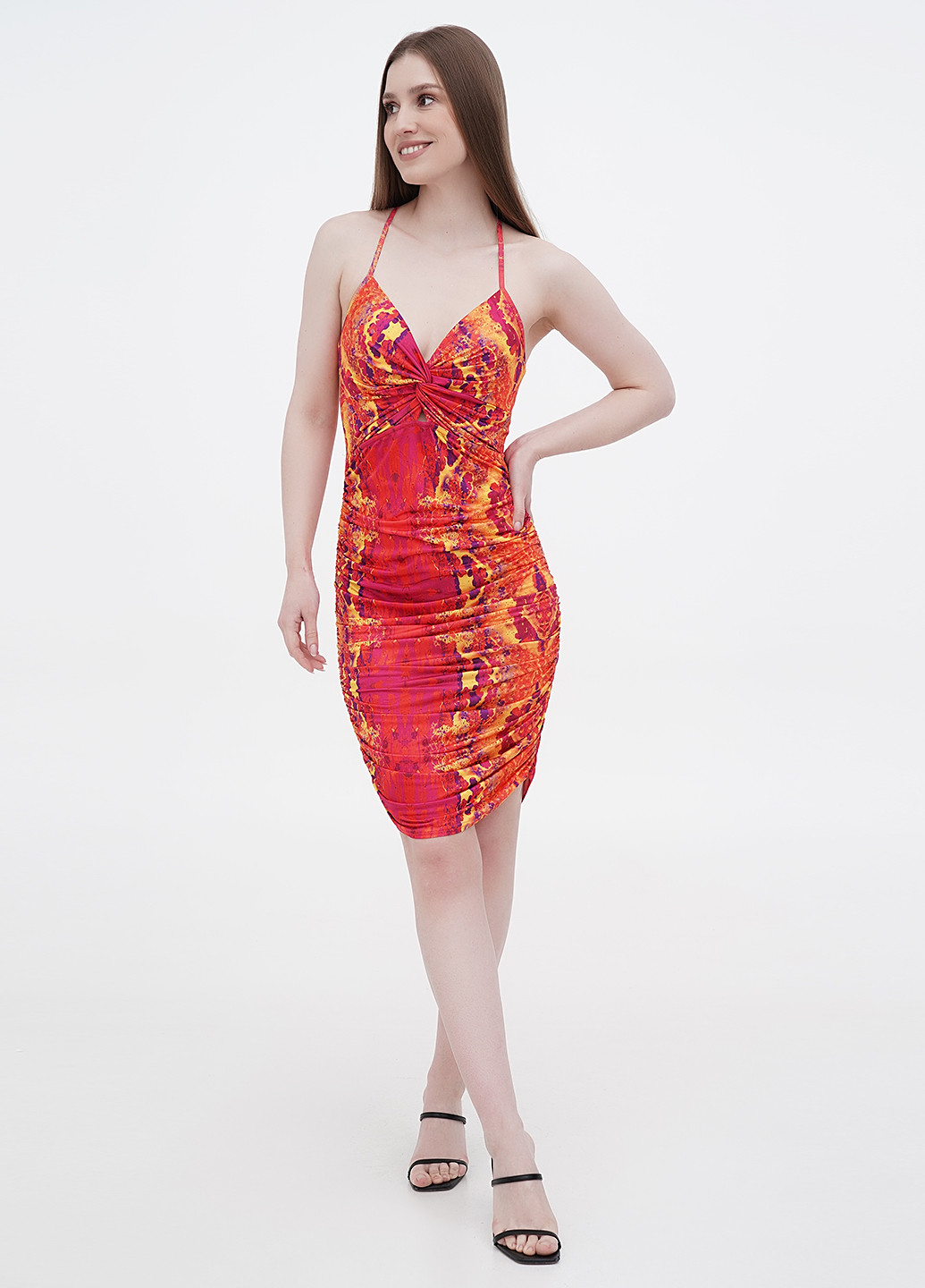 Красное кэжуал платье Sketch с абстрактным узором