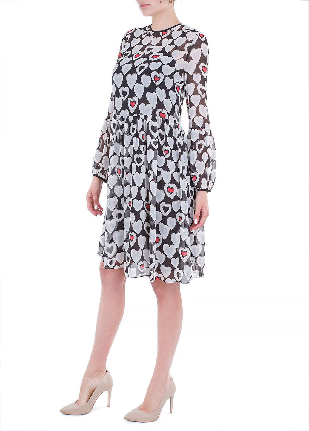 Комбінована кежуал плаття, сукня Emporio Armani з малюнком