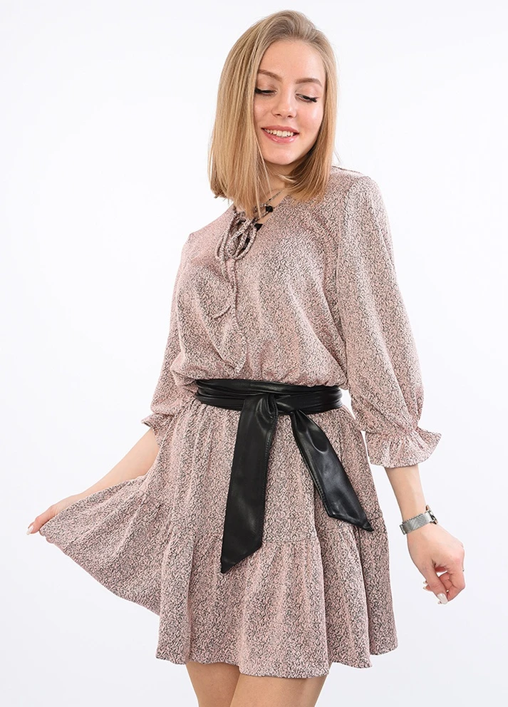Пудрова коктейльна сукня Let's Shop однотонна