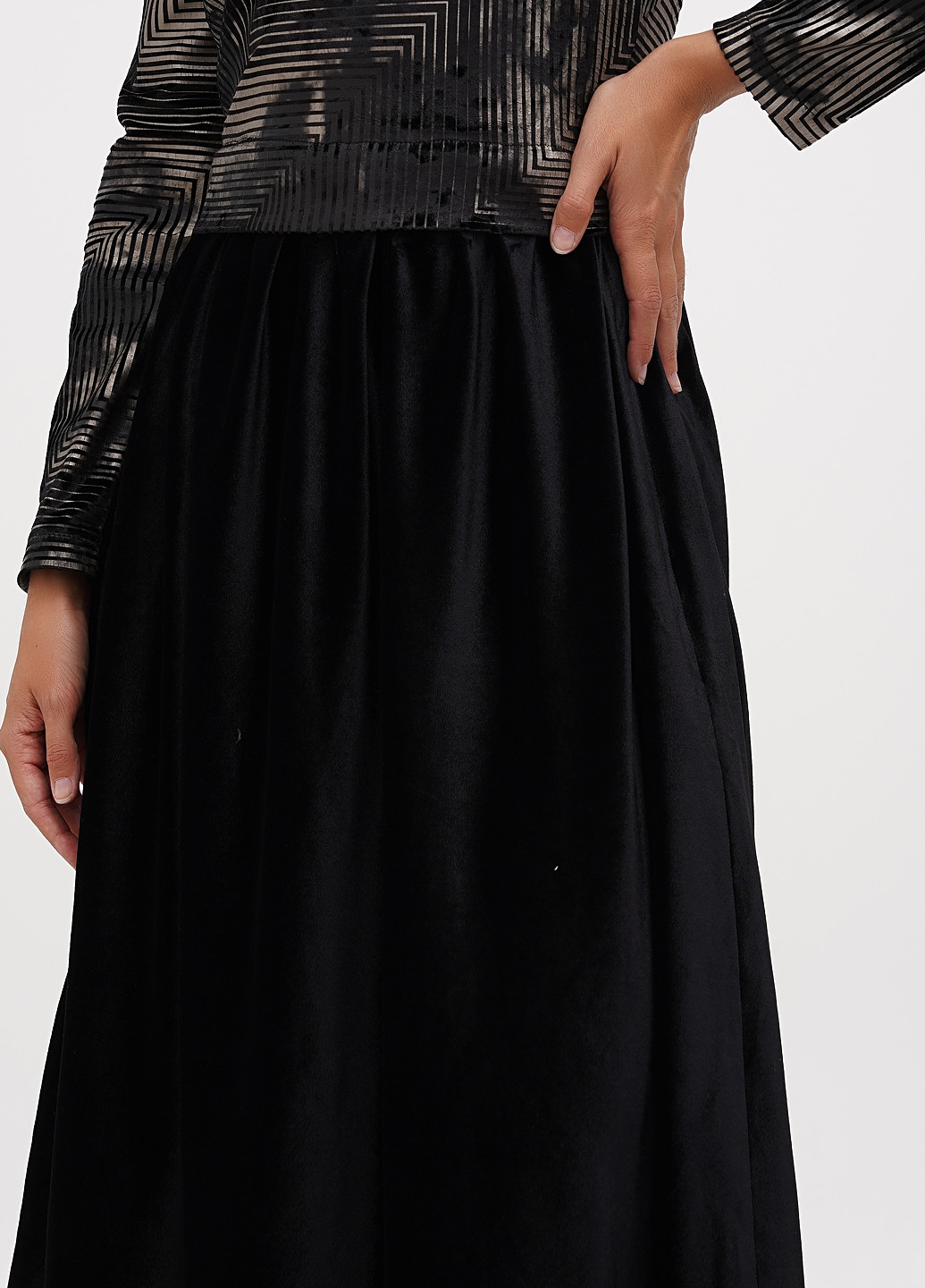 Золотой кэжуал платье а-силуэт Sassofono с геометрическим узором