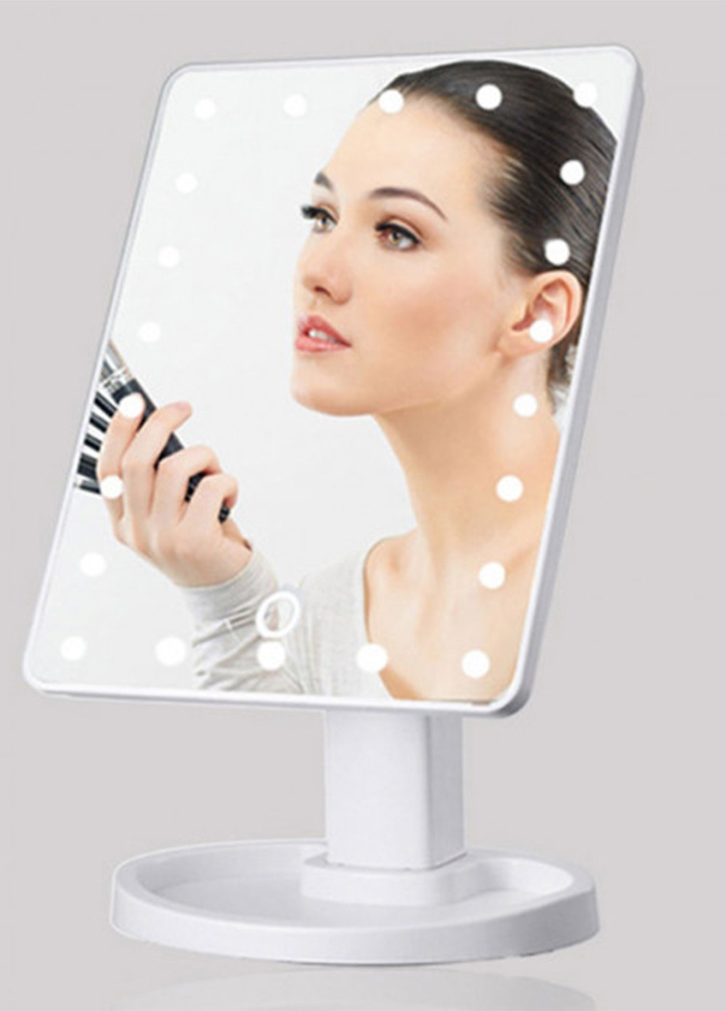 Дзеркало для макіяжу з LED підсвічуванням, 21,5х16,5 см HMD (212611523)