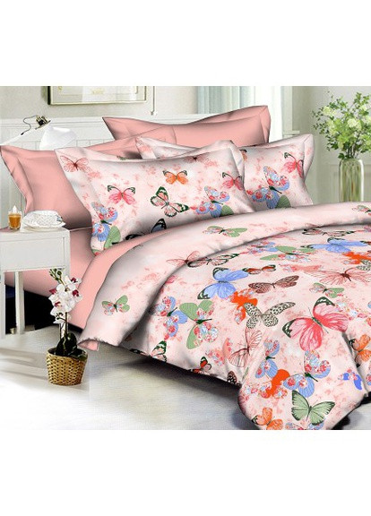 Комплект постельного белья Colorful butterflies Полисатин двуспальный SoundSleep (210792747)