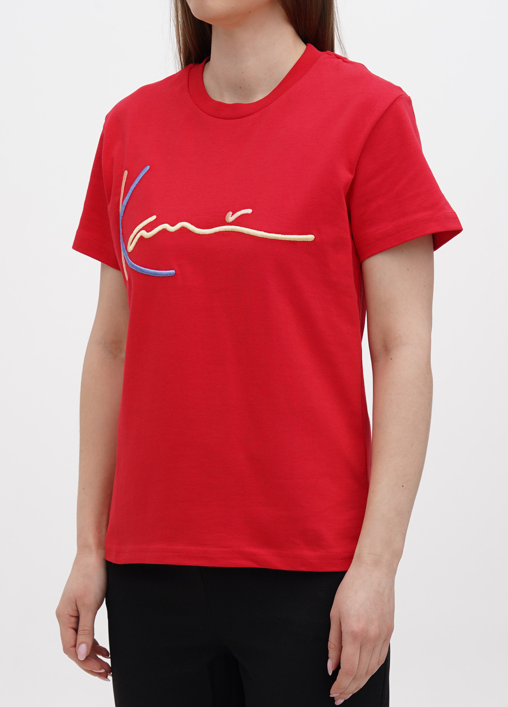 Червона літня футболка Karl Kani