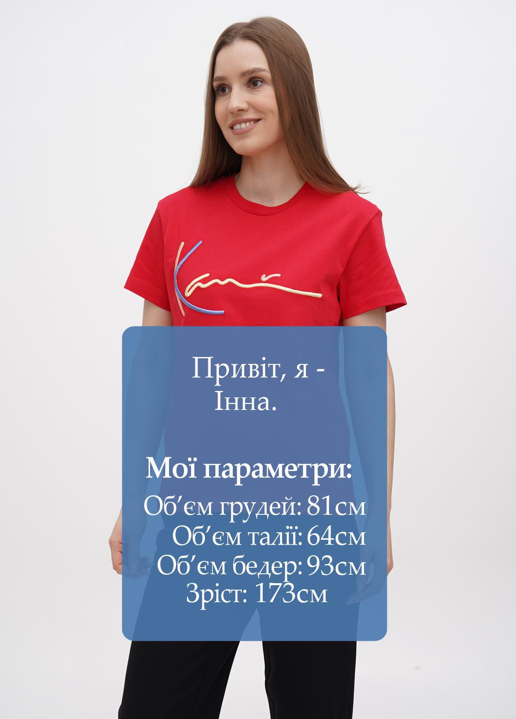 Червона літня футболка Karl Kani
