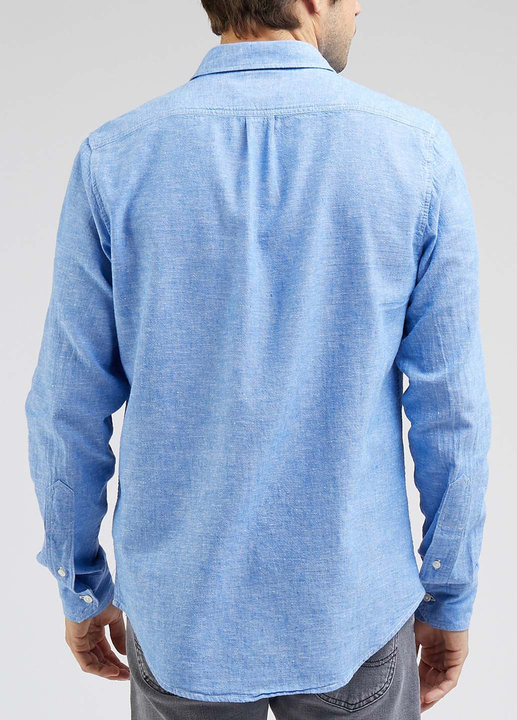 Голубой кэжуал рубашка меланж Lee