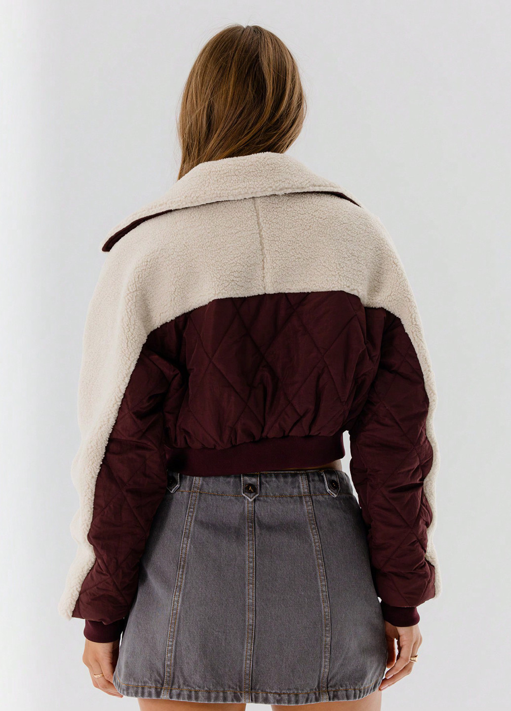 Бордова демісезонна куртка SHEIN