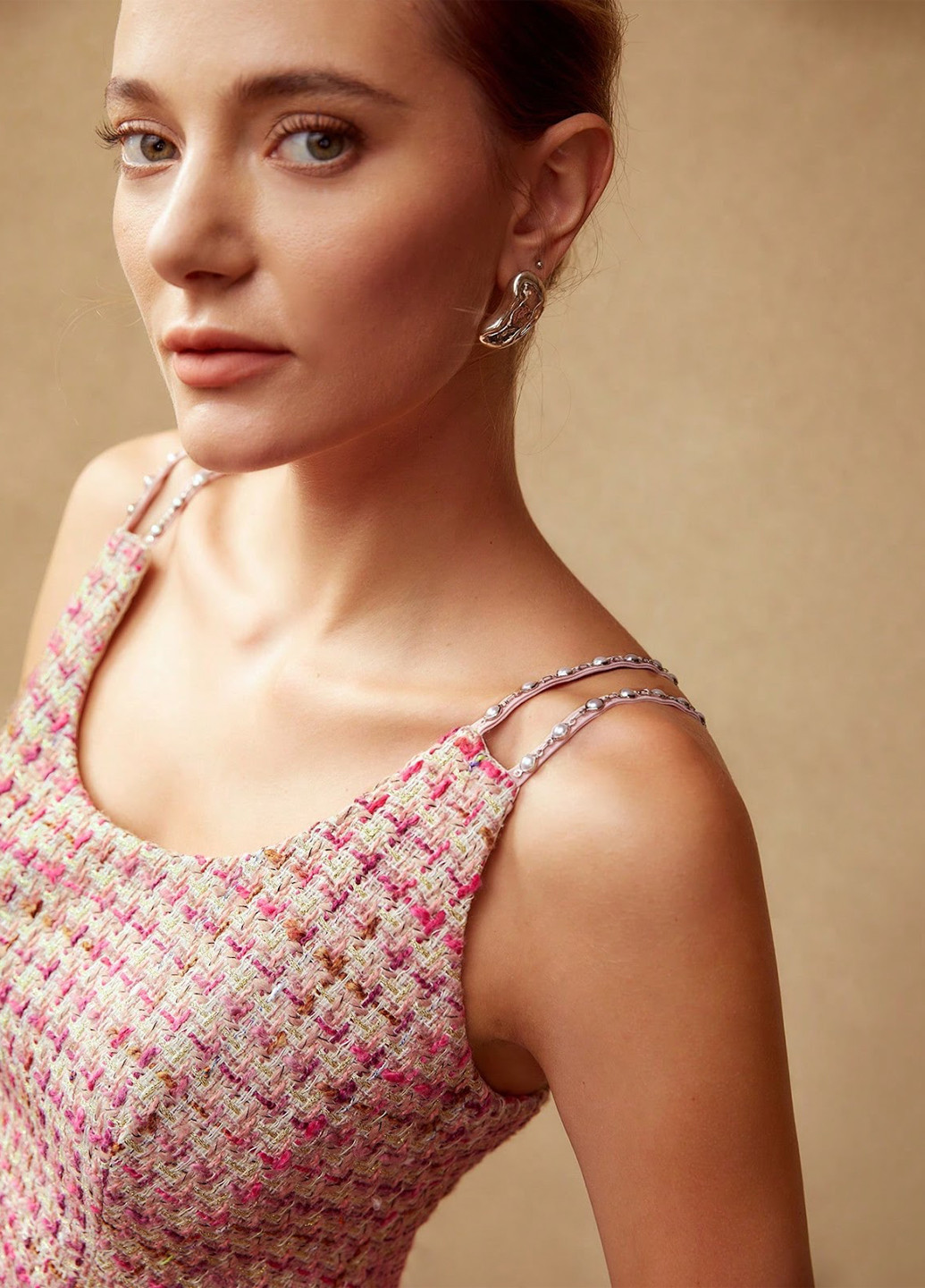 Рожева кежуал сукня SHEIN в клітинку