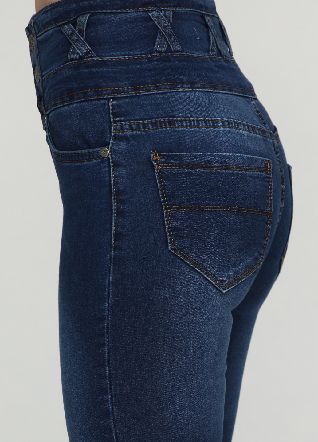 Синие демисезонные зауженные джинсы ELONI