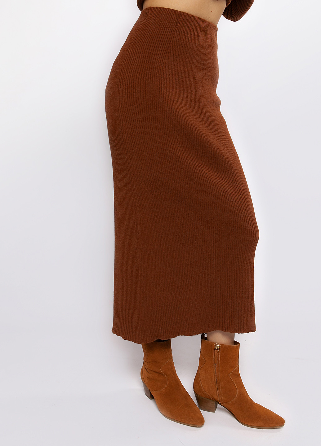 Светло-коричневая кэжуал однотонная юбка Sewel а-силуэта (трапеция)