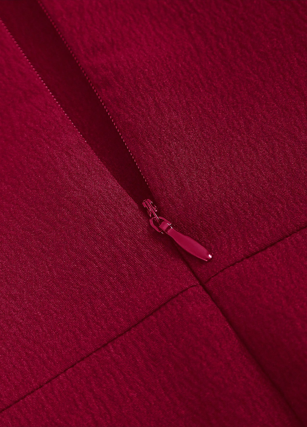 Темно-красное кэжуал платье с юбкой-солнце SHEIN однотонное