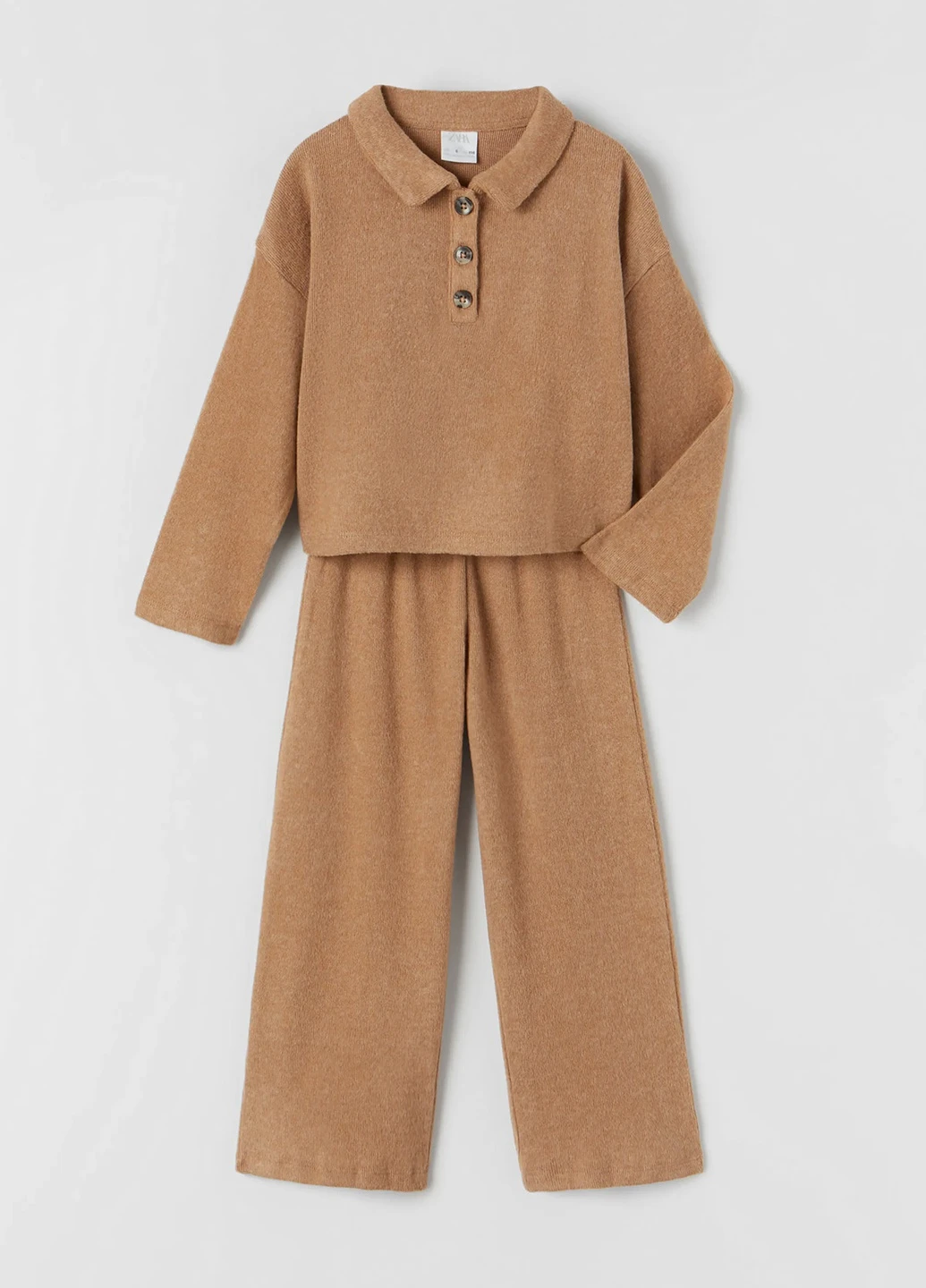 Коричневий демісезонний комплект двійка для дівчинки Zara