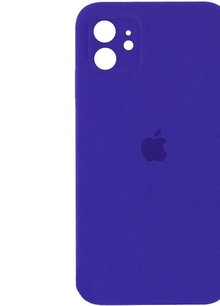 Силіконовий Чохол Накладка з Квадратними Бортиками Silicone Case для iPhone 11 Violet No Brand (254255690)
