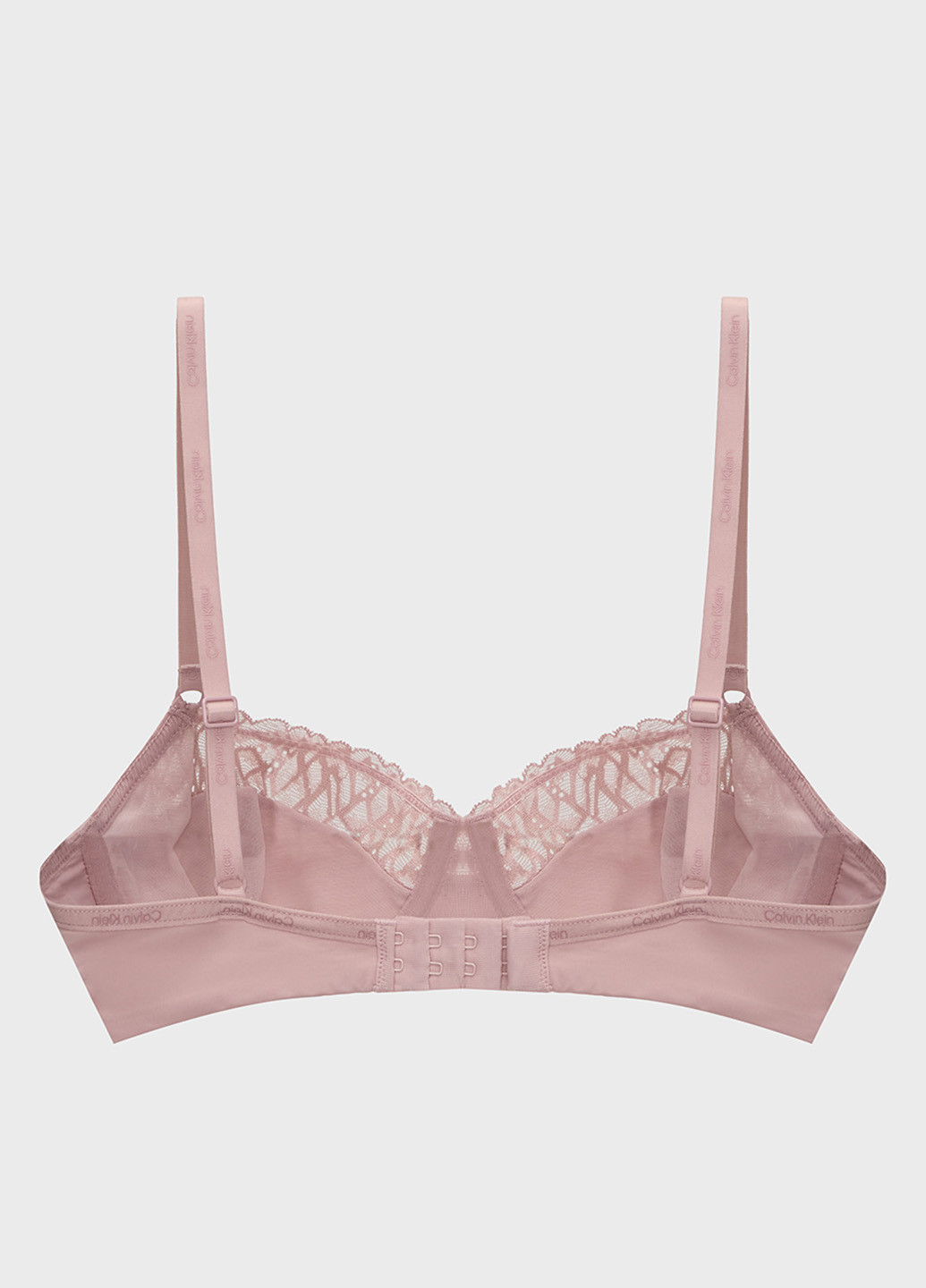 Розовый балконет бюстгальтер Calvin Klein с косточками полиамид