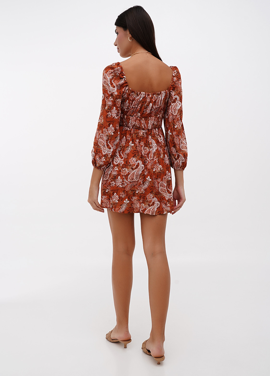 Коричнева кежуал сукня Stradivarius турецькі огірки