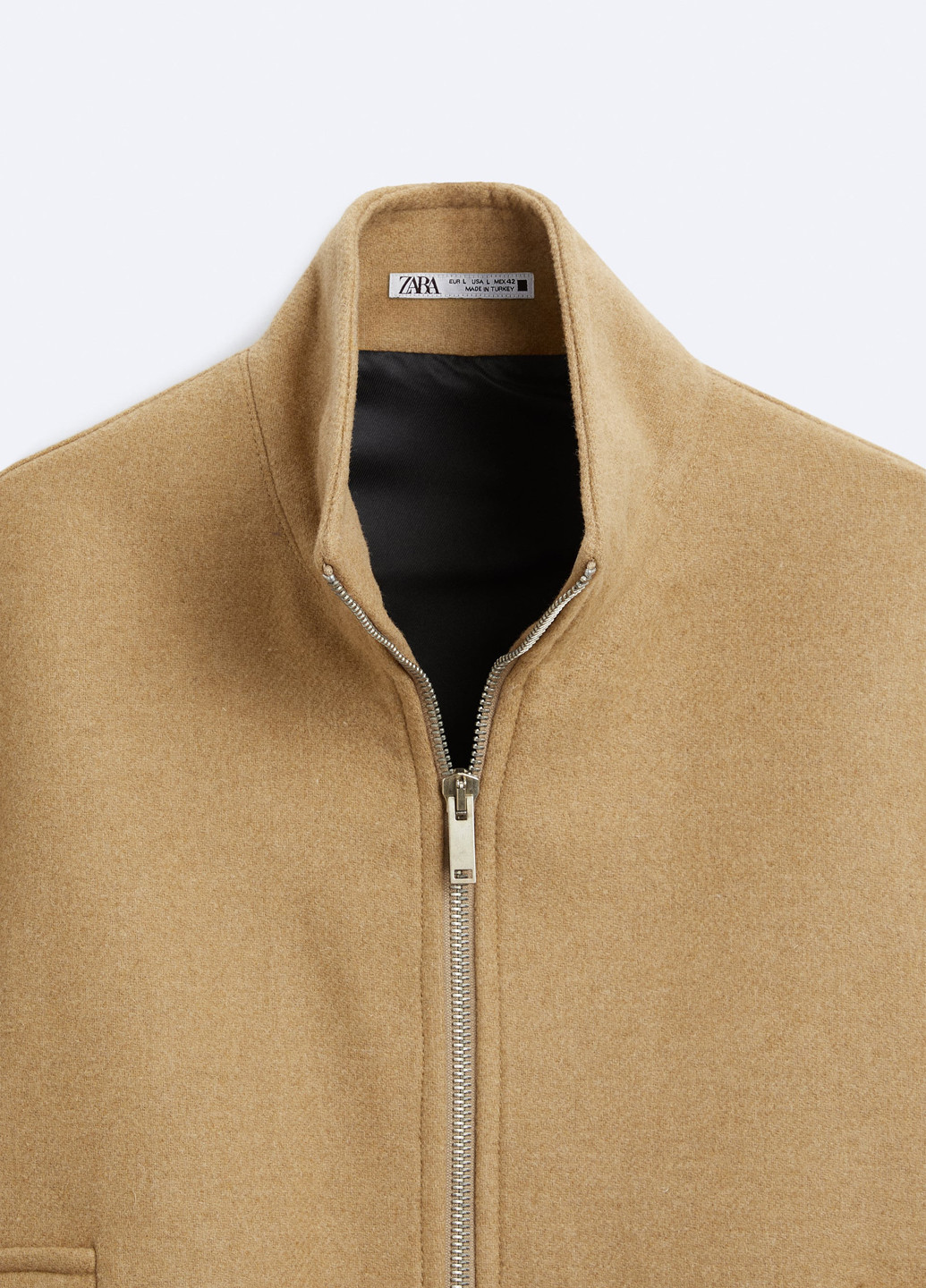 Светло-коричневая демисезонная куртка куртка-пиджак Zara