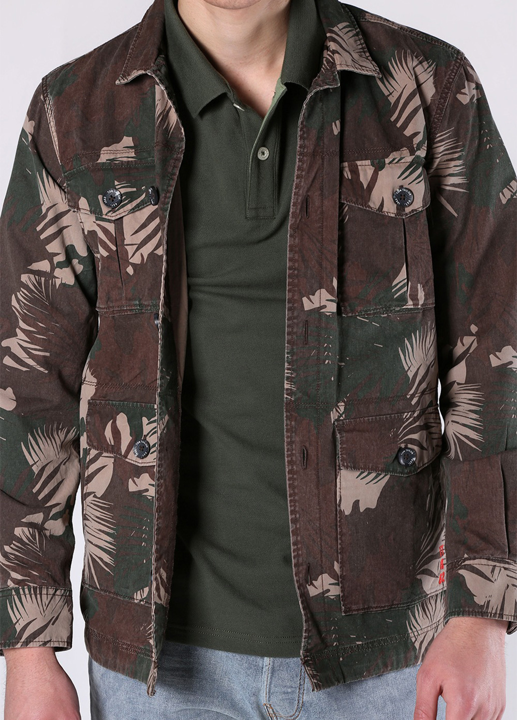 Оливковая (хаки) демисезонная куртка Tom Tailor